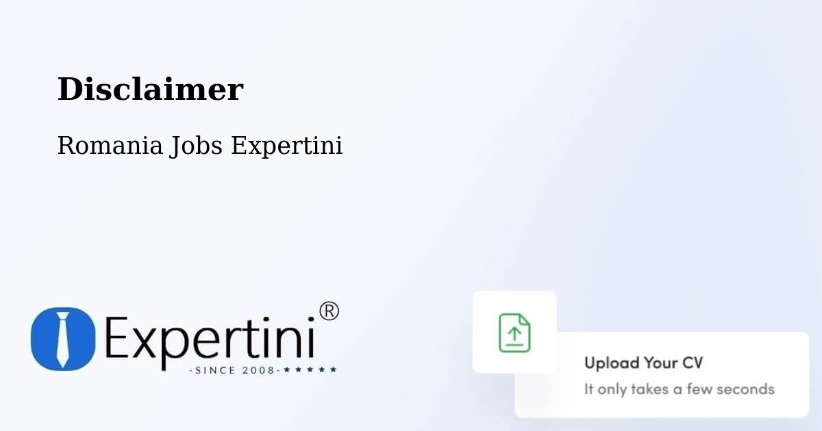 Disclaimer – Beriu - Romania Jobs Expertini